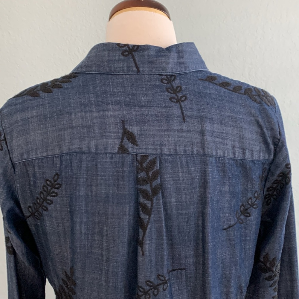 Soft Surroundings Papyrus Embroidered Tencel Shirt - Picture 7 of 11